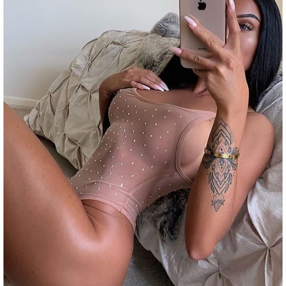 Fashion nova sparkly mesh bodysuit